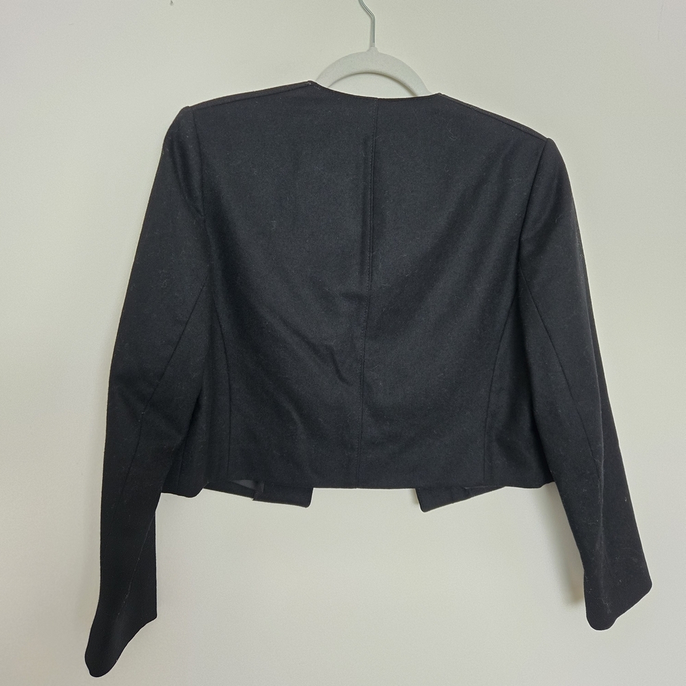 Pendleton Black 100% Wool Cropped Button Front Ja… - image 5